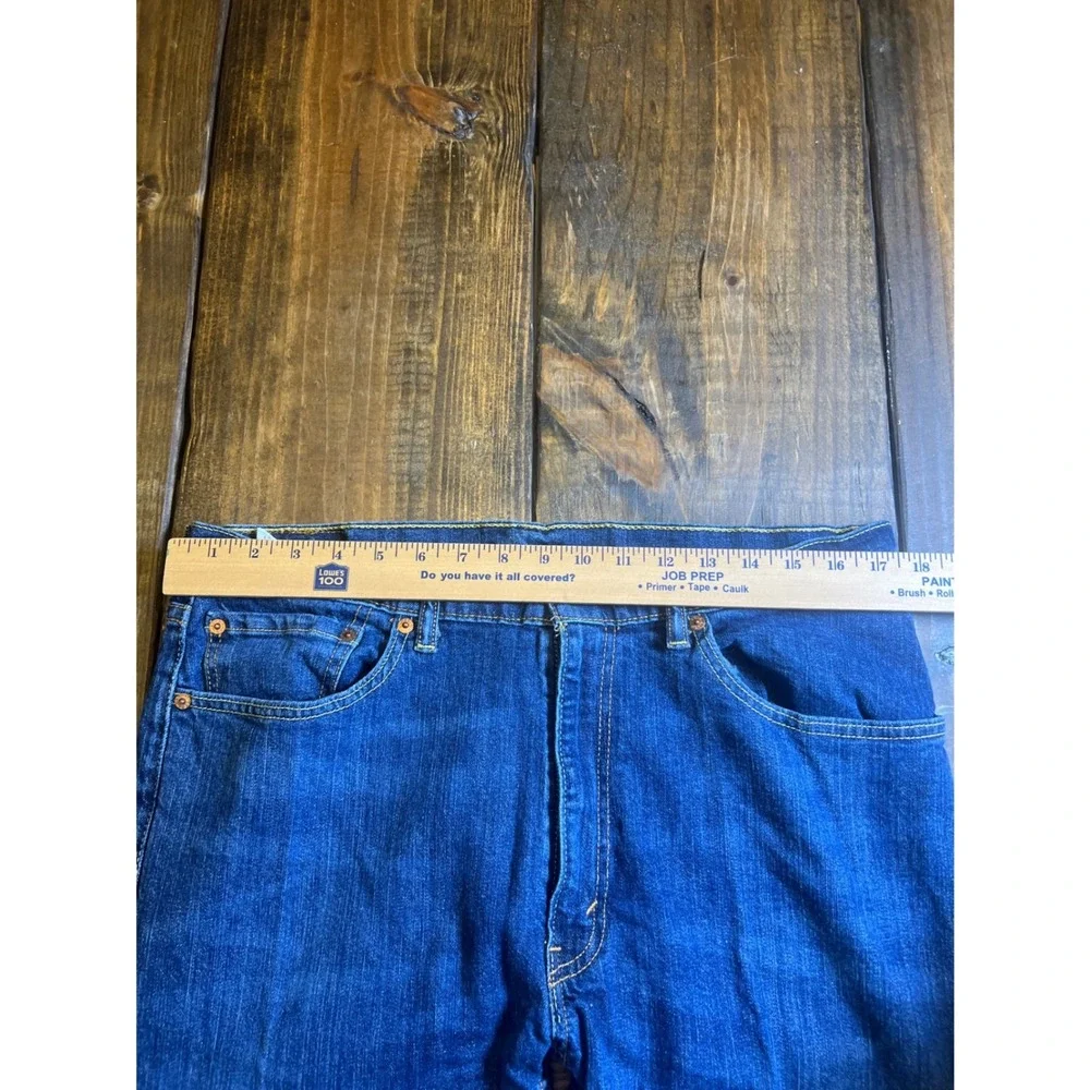 Levis 505 Regular Fit Straight Leg Mens Jeans Dark‎ Wash Indigo W36 L34